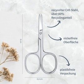 Niyok® Baby Nail Scissors Made of C45 Steel, Rounded Nail Scissors for Babies and Children, Safe and Precise, For Gentle Baby Nail Care, Solingen Nail Scissors, Made in Germany