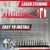 EACELIY 6PCS Socket Organizer Tray Set,1/2", 1/4" and 3/8" SAE
