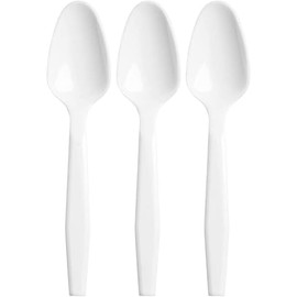 Spoons, Pack of 100, Reusable Heavy Duty Spoons Perfect for Picnics, Parties, Tableware and Dinnerware Shefa