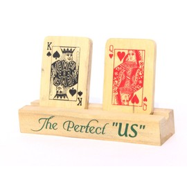 IVEI Poker Themed King and Queen Wooden Showpiece for Anniversary, Weddings, Birthdays