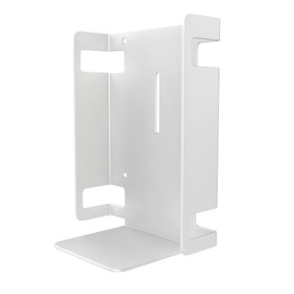 Add-On Sanitizer Bottle Holder – CTA Add-On Metal Bracket Holder & Hand-Sanitizing Bottles for Reception Desks - Hospitality - CTA’s Mobile Floor Stands & Other CTA Products - White - (ADD-SBMW)