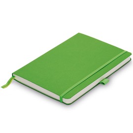 LAMY Paper Softcover A6 Notebook 810 - DIN A6 Format (102 x 144 mm) in Green with Lamy Ruling, 192 Pages and Elastic Closure Band