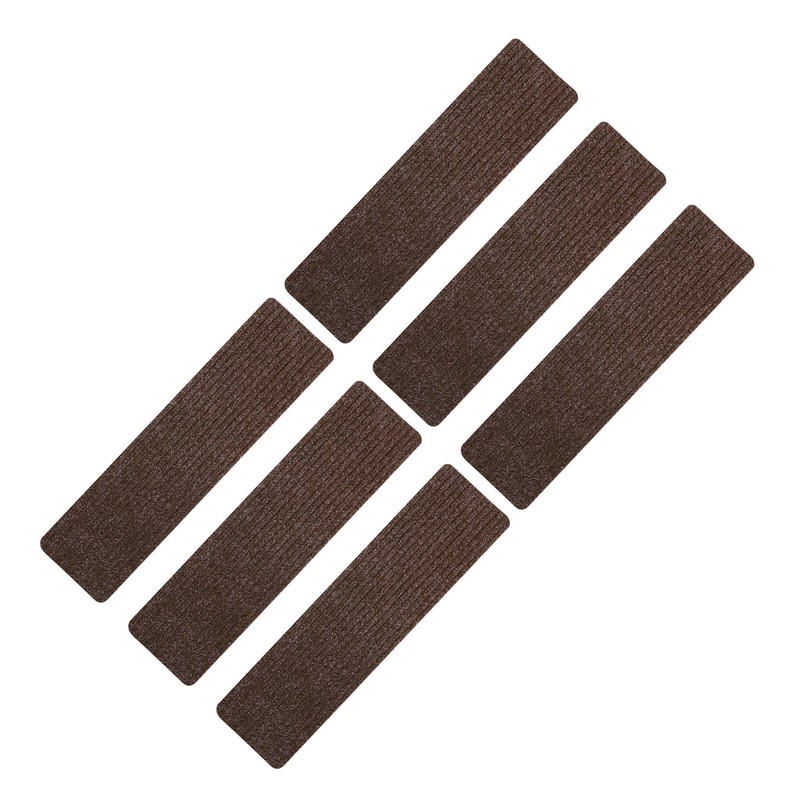 6pcs Stair Mat Self Adhesive Reusable Stair Mat Brown