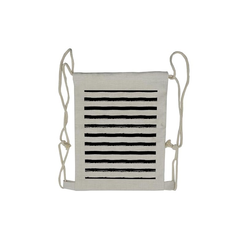 Lunarable Abstract Drawstring Backpack, Minimalist Paintbrush Line, Sackpack Bag