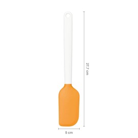 Fiskars Teigschaber mit Silikonkopf, Länge: 27,5 cm, Kunststoff/Silikon, Orange/Weiß, Functional Form, 1023615