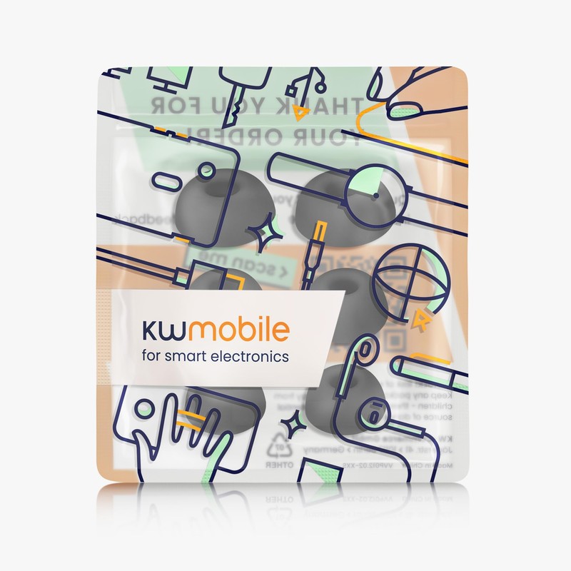 kwmobile 6X Replacement Ear Tips Compatible with JBL Tour Pro