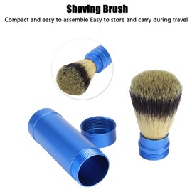 Men Portable Beard Brush, Men Shaving Brush Beard Brush Travel Facial Foaming Shaving Brush Soft Grooming Tool