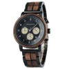 2win Wooden Watch for Men Luxury Chronograph Military Quartz Wrist