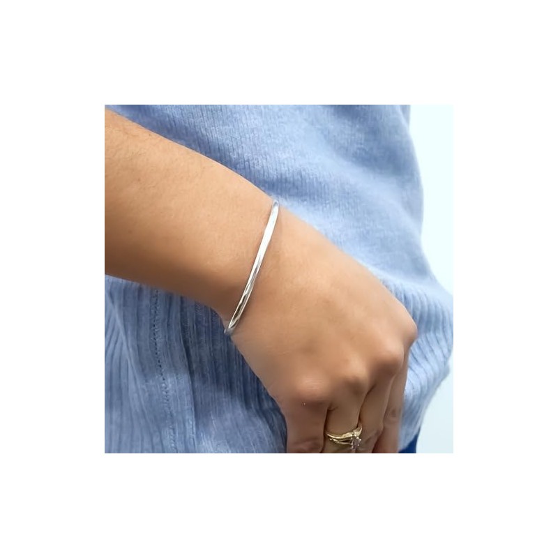 Inmaculada Romero IR 925 Meters Sterling Silver Bangle Bracelet 65mm