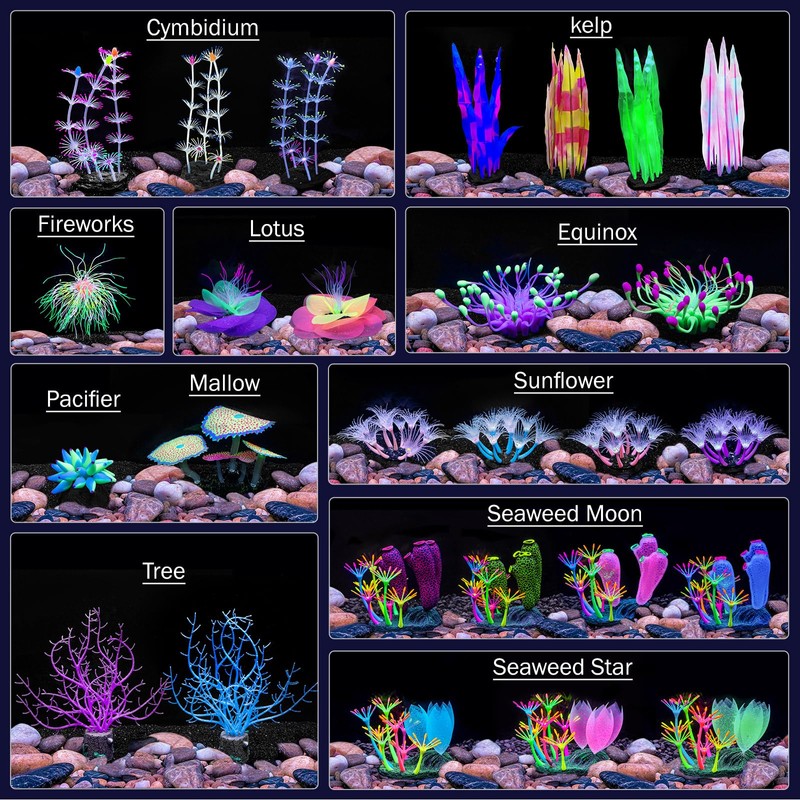 Bluecoco Soft Silica Gel Moves Naturally with Water Flow, Aquarium