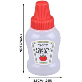4Pcs Mini Ketchup Bottle for Bento Box Accessories,Mini Condiment Squeeze Bottles,Portable Honey Sauce Salad Dressing Dispensers Jars Containers,Kitchen and Dining,Dinnerware and Serveware