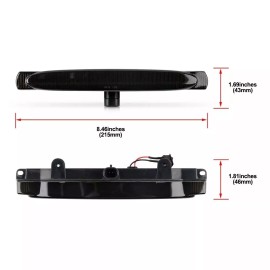 LUC Smoke Strobe Third 3rd Brake Stop Light Lamp LED For 1997-2004 Chevy Corvette C5