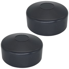 SKIR'CO (2 pcs) Fence Post Caps, Round 76 mm Grey Plastic Caps for Round Fence Posts, Fence Post Covers, Anthracite Grey 7016