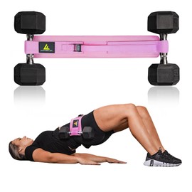 FITFABFLEX - Cinturón de ejercicio de cadera para pesas, equipo de entrenamiento de glúteos, cinturón ajustable de empuje de cadera para mancuernas, entrenador de glúteos para entrenamientos en casa
