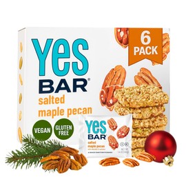 YES Bar – Salted Maple Pecan – Plant Based Protein, Decadent Snack Bar – Vegan, Paleo, Gluten Free, Dairy Free, Low Sugar, Healthy Snack, Breakfast, Low Carb, Keto Friendly (6 Count)