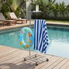 LOFIR Pool Outdoor Towel Rack, Heavy Duty Standing Towel Rack