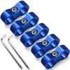 Vignee 5 Pieces Separator Clamp Fuel Line Mounting Clamps (Blue,AN6)