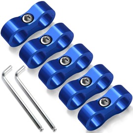 Vignee 5 Pieces Separator Clamp Fuel Line Mounting Clamps (Blue,AN6)