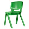 Flash Furniture Whitney 2 Pack Green Plastic Stackable School Chair