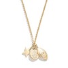 BaubleBar Evil Eye Charm Necklace - Clear/Gold