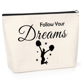 Cheer Team Gift for Women Makeup Bag Encouragement Gifts for Cheerleaders Graduation Gift for Cheerleader Cheer Coach Appreciation Gift Christmas Birthday Present for Cheer Mom Sister Travel Pouch