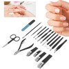 18 Pcs Manicure Set Portable Eyebrow Trimmer Dead Skin Pliers
