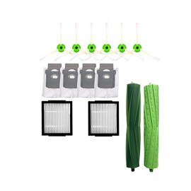 INF Replacement Parts Accessories for iRobot Roomba J7+ Series, 14 Pieces, 2 x Main Brush, 6 x Side Brush, 4 x Vacuum Bags, 2 x HEPA Filter