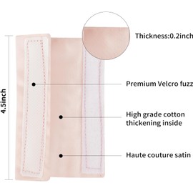 6 Packs CPAP Headgear Strap Covers, Universal and Reusable Comfort Pads, Satin Resmed Mask Straps Cover,Face Cushion Covers for Strap Headgear,Reduce Red Marks & Irritation(Pink)