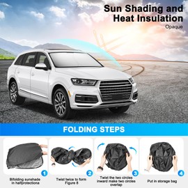 Sonnenschutz Auto Frontscheibe140 * 80cm, Auto Windschutzscheibe Sonnenblende,Frontscheibenabdeckung, Sonnenblende Vorne, Faltbar Windschutzscheibe für die meisten Autos