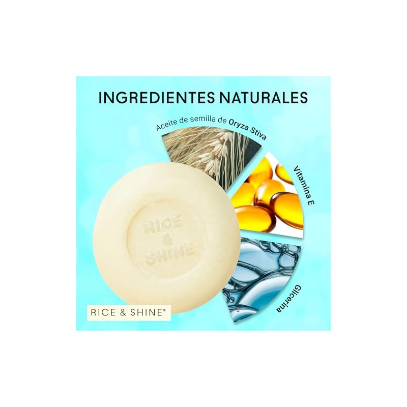 RICE & SHINE | Jabón Facial Natural con Aceite de