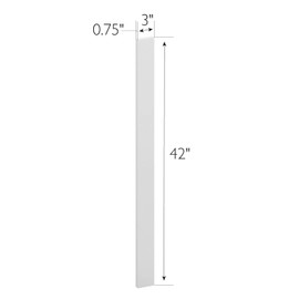 Design House 561829 Brookings Kitchen Cabinet Filler 42x3x0.75, White