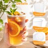 KesaPlan 50 Pack 16oz Clear Frosted Plastic Cups, Disposable Wedding