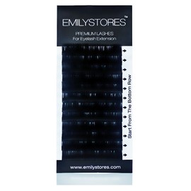 EMILYSTORES Eyelash Extensions 0.25mm Thickness B Curl Length 10mm Silk Mink Fake Eye Lashes In One Tray
