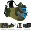 Yzpacc Airsoft Mask with Goggles, Foldable Half Face Airsoft Mesh