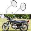 KEEPDSGN Round Chrome Motorcycle Rear View Mirrors For Kawasaki KZ400