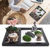 Zen Garden Sand Table Buddha Statue Sandbox Japanese Style Desktop
