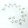 QUUPY Bridal Wedding Hair Vine Crystal Bride Head Piece Leaf