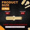 sourcing map 1pcs 5/16" to 3/8" Brass Hose Barb Fitting