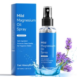 Pure Magnesium Oil Spray, Topical Magnesium Spray Extra Strength, Natural Ingredient & Fast Absorbent, Organic Magnesium Chloride Oil for Feet, Sleep