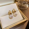 HUGE TOMATO Big Pearl Drop Earrings for Women, Statement Extra