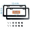 2PCS Matte Black License Plate Frames, 2 Holes Solid Rust-Proof