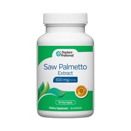 DOCTORS' PREFERRED Saw Palmetto Supplement for Health and Well-Being—500 mg/Serving | 90 Capsules
