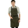 Under NY Sky No-Tie Apron - Moss Green Twill -