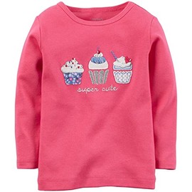 Carter's Baby Girls' Graphic Tee, Floral Dress Girl, 3 Months