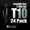 Facoow 2" Long T20 Torx Bit Set - 24 Piece,