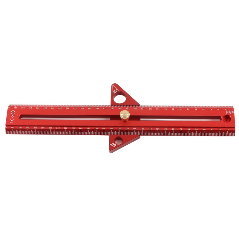Woodworking T Track Ruler Multifunctional Aluminum Alloy Portable Wood Measuring