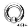 Treuheld® Spring Loaded Ball Closure Ring Piercing BCR Silver [12.]