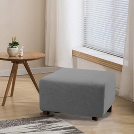 Funda elástica para otomano, taburete y muebles, plegable, para almacenamiento de muebles, funda rectangular suave y protectora con fondo elástico
