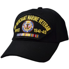 Military Productions US Merchant Marine WWII Veteran Cap Black