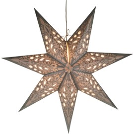Guru-Shop Foldable Advent Luminous Paper Star, Christmas Star Silijan, Star Window Decoration, 5 Tips